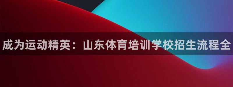 极悦娱乐官方网站入口：成为运动精英：山东体育培训学校