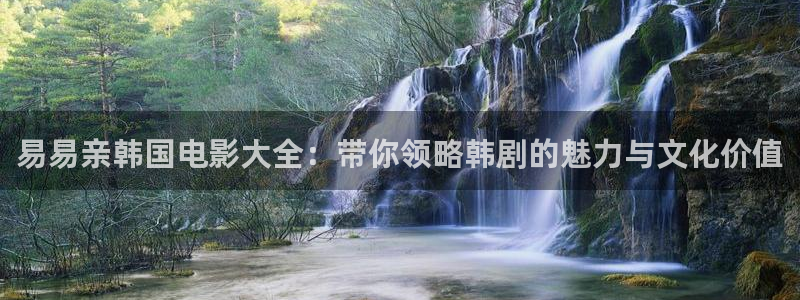 奇奇米影视第四色：易易亲韩国电影大全：带你领略韩剧的魅力与文化价值